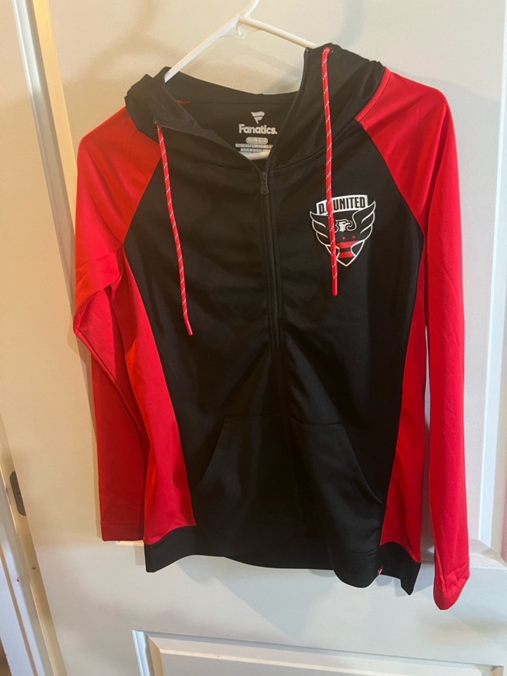 Fanatics Black and Red D.C. United Hooded Zip Sweatshirt
